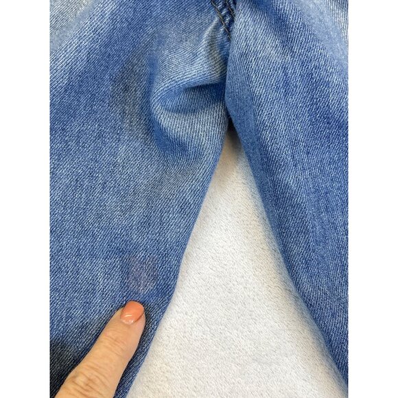 Ashley Mason Jeans Womens 7 Blue Denim Distressed Metal Eyelet Detail‎ - Picture 6 of 8